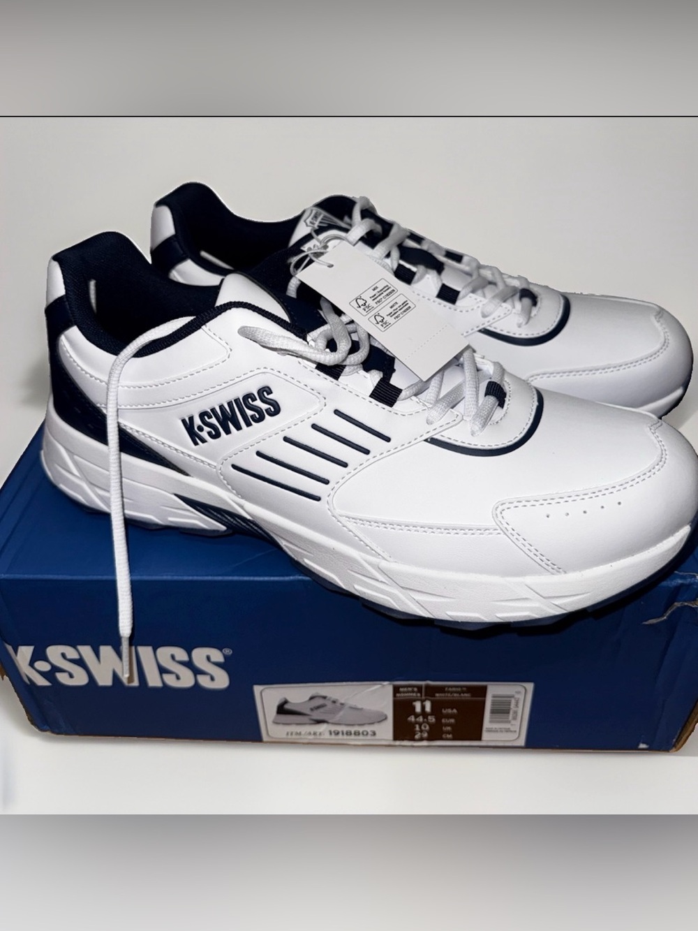 K-Swiss Fario Men's Sneakers Shoes 11 White 1918803-M